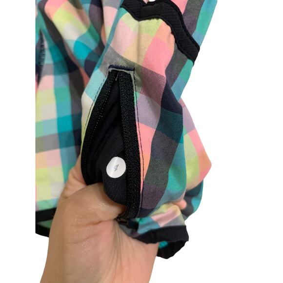 Lululemon tracker short‎ ll 2 way stretch wee wheezy check bleached coral 4 - Picture 6 of 6